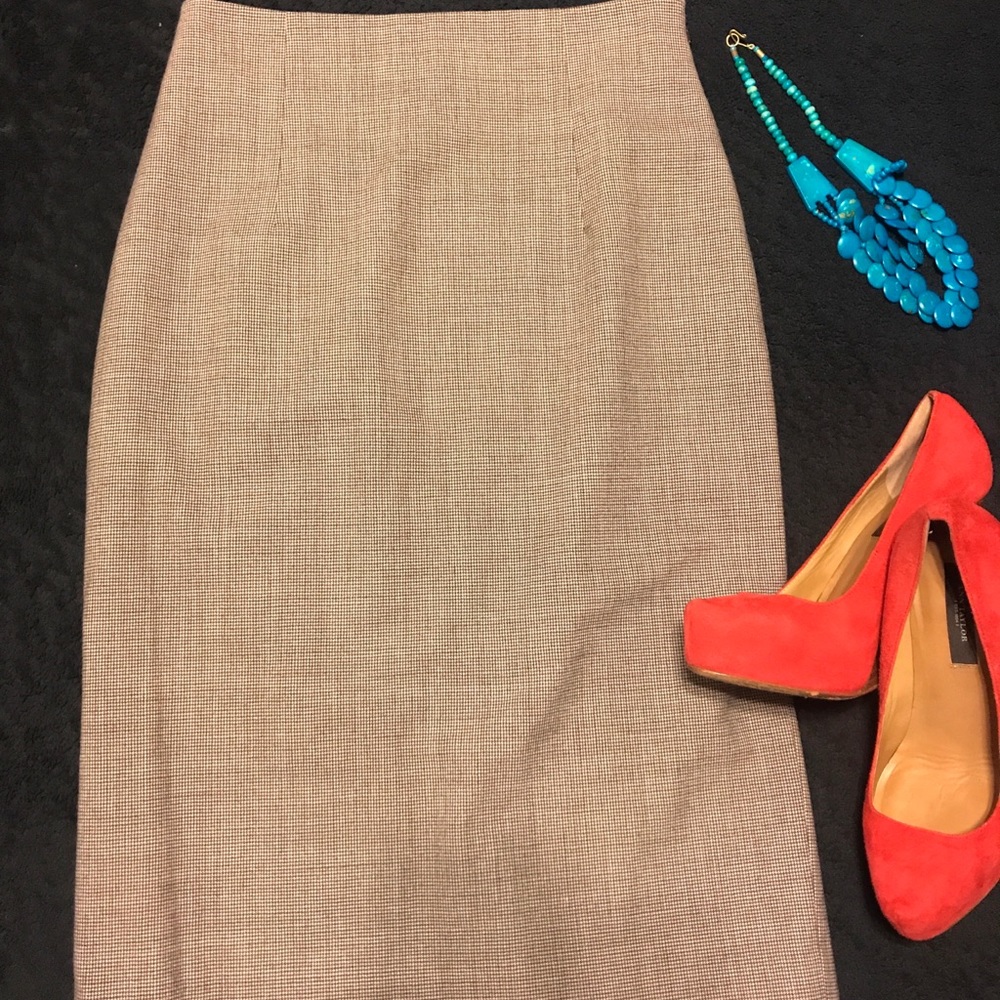 Banana Republic Plaid Stretch Pencil Skirt